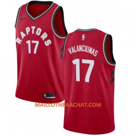 Maillot NBA Toronto Raptors Jonas Valanciunas 17 Nike 2017-18 Rouge Swingman - Homme